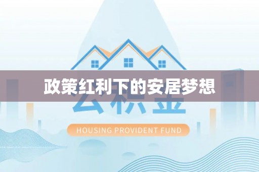 快办政策红利下的安居梦想
