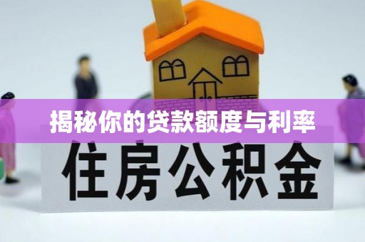 快办揭秘你的贷款额度与利率