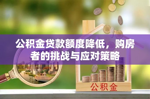 快办公积金贷款额度降低，购房者的挑战与应对策略